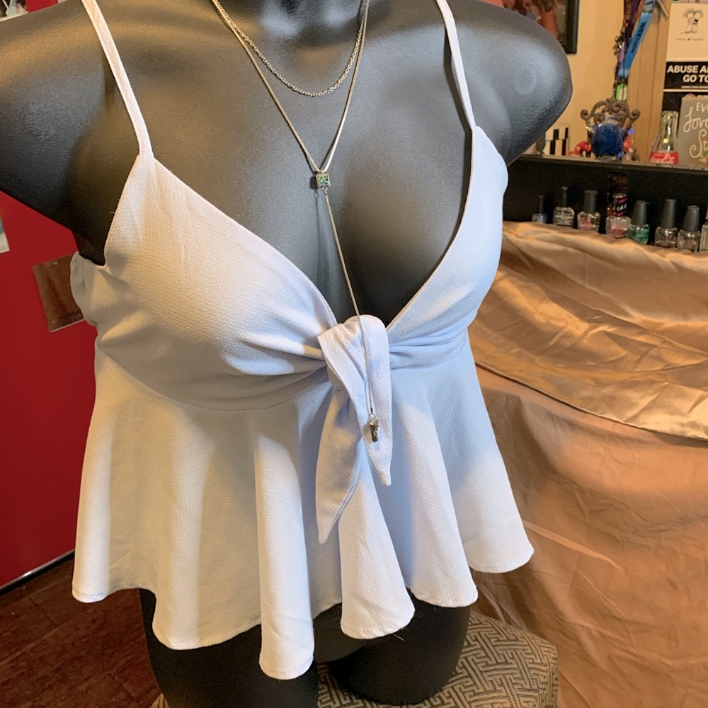 Blue Sexy and Classy Crop Top Camisole 1X